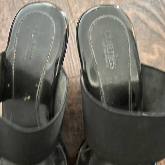 Charles David black and leopard print wedges - Picture 2 of 5